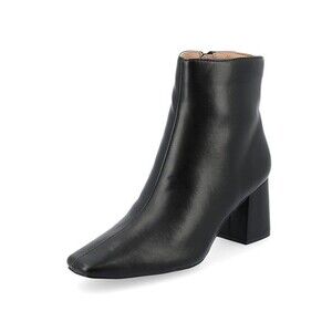 Journee Collection Womens 9 M Black Haylinn Block Heel Ankle Booties NIB JQ2